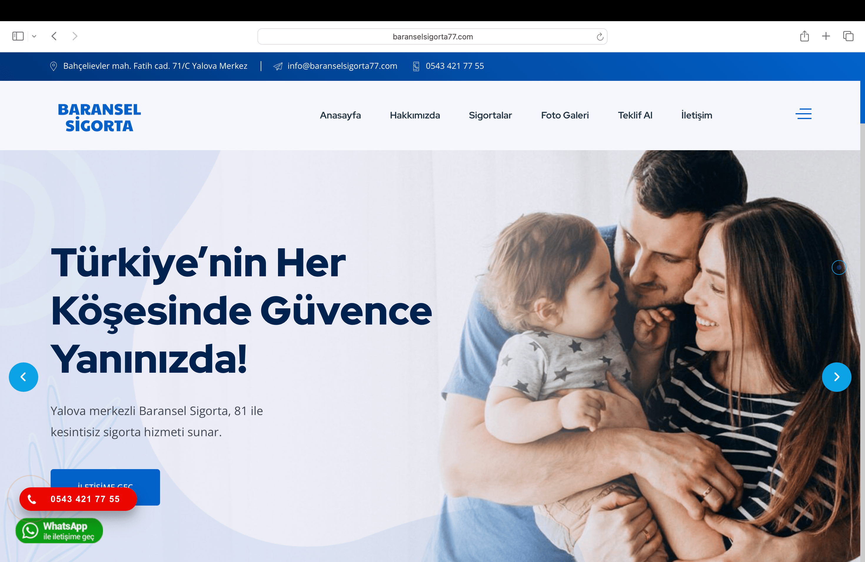 Baransel Sigorta Websitesi